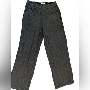 Max Studio Charcoal Plaid Pull On Pants
